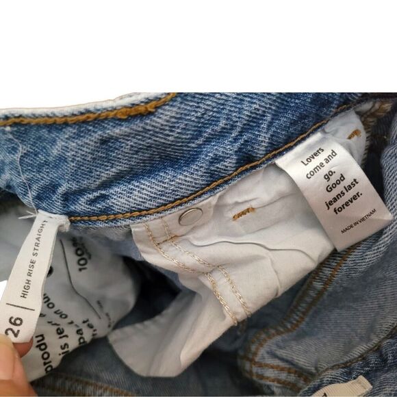 Pacsun Jeans Pacsun Eco Checkerboard High Waisted Straight Leg Jean SZ 26 - Picture 5 of 5